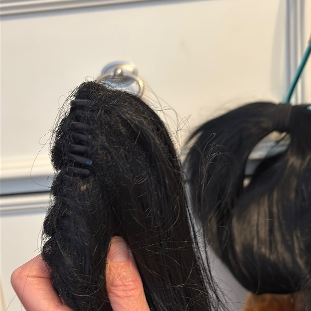NEW Extra Long Black Clip-on Ponytail  29" length